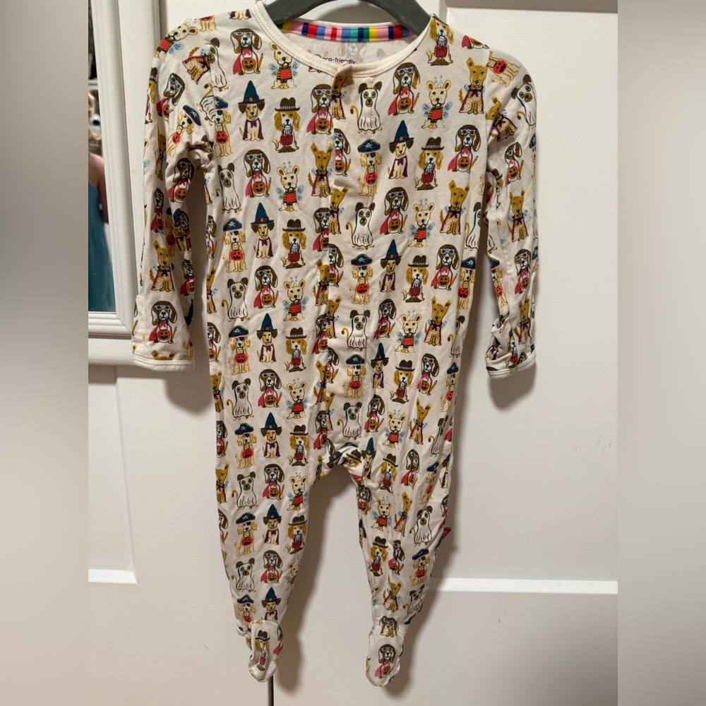 Magnetic Me Halloween Dog Print Kids Footie